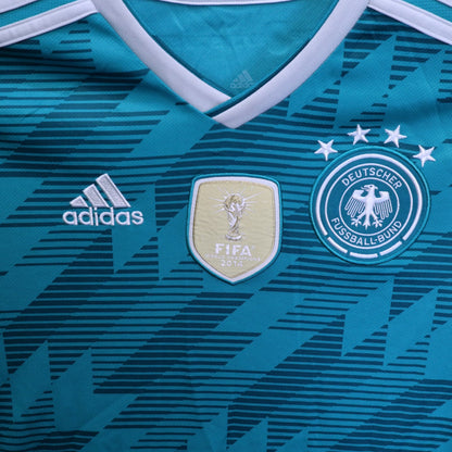 Adidas Germany 2018 World Cup Away Soccer Jersey Youth Large Teal DFB Climalite