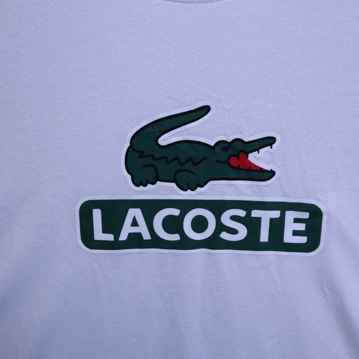 Lacoste Sport Ultra Dry Big Crocodile Logo T-Shirt Mens 3XL FR 8 White Short Sleeve