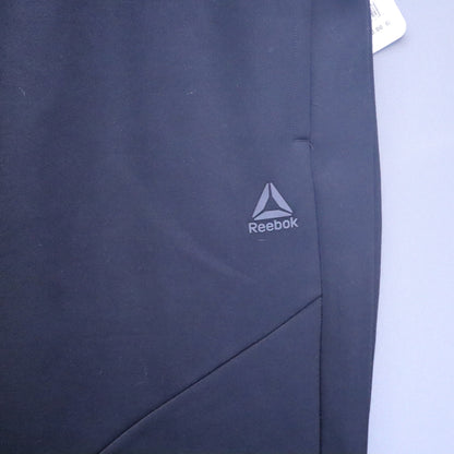NWT Reebok Mens Slim Fit Fleece Jogger Sweatpants Black 3XL Zipper Pocket Tech