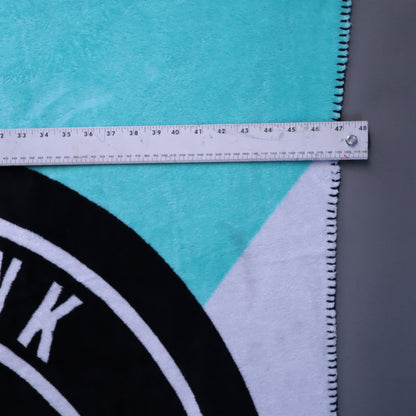PINK Victoria's Secret 50x60 Plush Fleece Throw Blanket Aqua Mint Black White