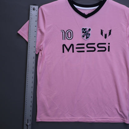 Lionel Messi Collection #10 Pink Inter Miami Style Soccer Jersey & Shorts Set L