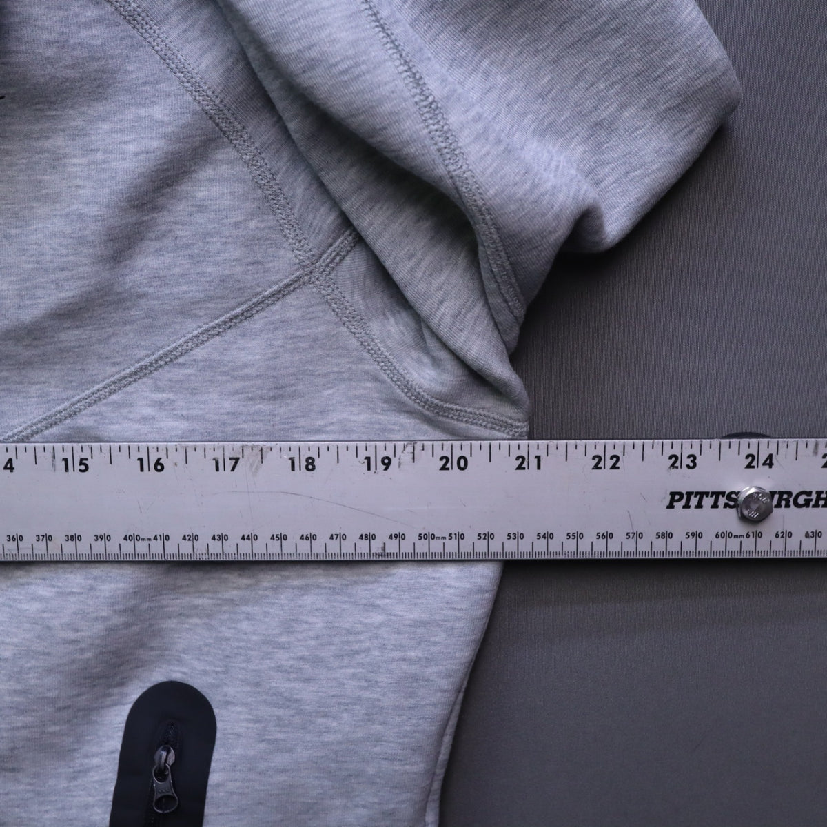 Nike Tech Fleece Full Zip Windrunner Hoodie Mens Large Heather Grey Black Trim L