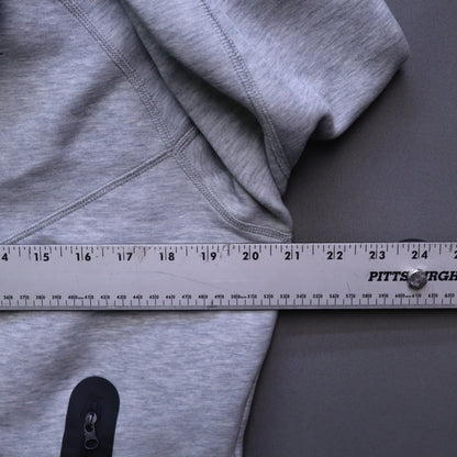 Nike Tech Fleece Full Zip Windrunner Hoodie Mens Large Heather Grey Black Trim L