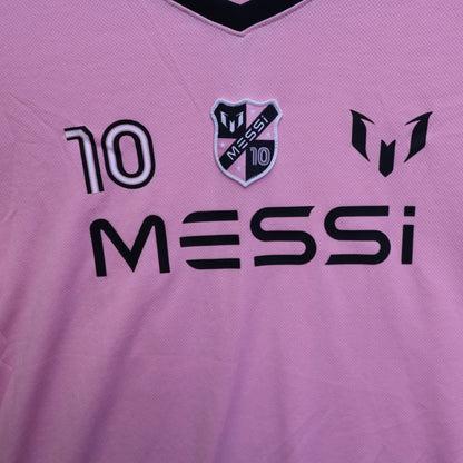 Lionel Messi Collection #10 Pink Inter Miami Style Soccer Jersey & Shorts Set L