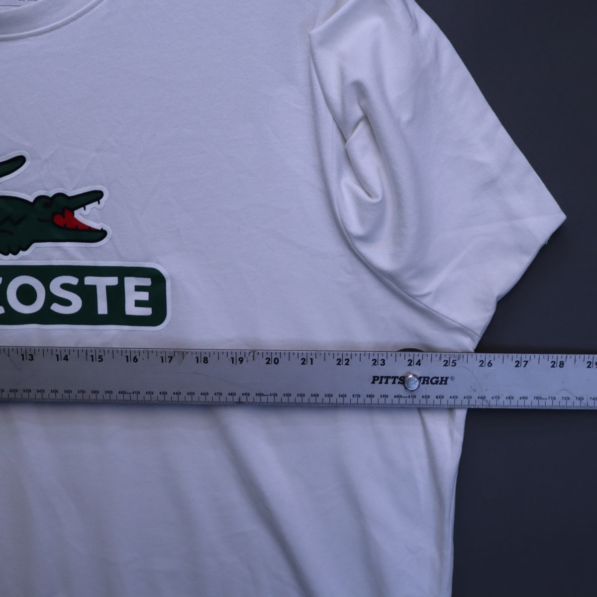 Lacoste Sport Ultra Dry Big Crocodile Logo T-Shirt Mens 3XL FR 8 White Short Sleeve