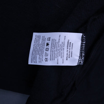 Nike Air Full Zip Cropped French Terry Hoodie Womens XS Black Spellout Sleeve