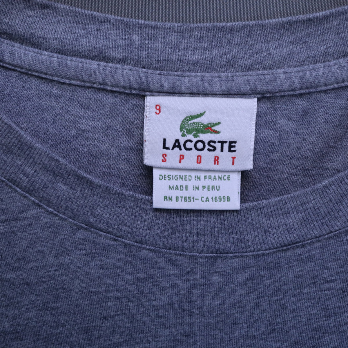 Lacoste Sport Mens Size 9 4XL Heather Grey Retro Sneaker Graphic T-Shirt 1927
