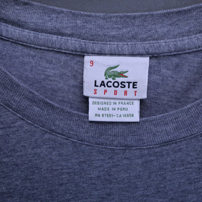 Lacoste Sport Mens Size 9 4XL Heather Grey Retro Sneaker Graphic T-Shirt 1927