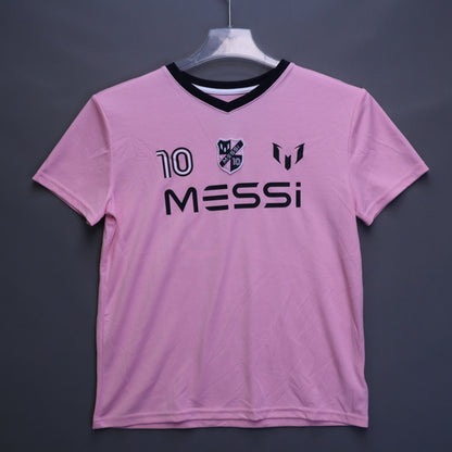 Lionel Messi Collection #10 Pink Inter Miami Style Soccer Jersey & Shorts Set L