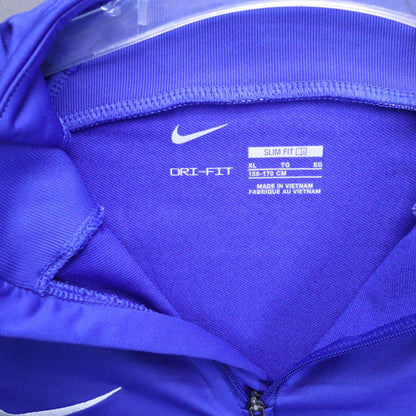 Nike Dri-FIT Paris Saint-Germain PSG 1/4 Zip Drill Top Youth XL Blue Soccer Shirt