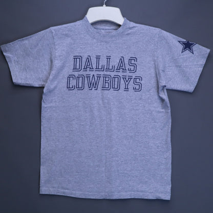 Dallas Cowboys Authentic Heather Grey T-Shirt Youth Medium 12-14 Star Sleeve Tee