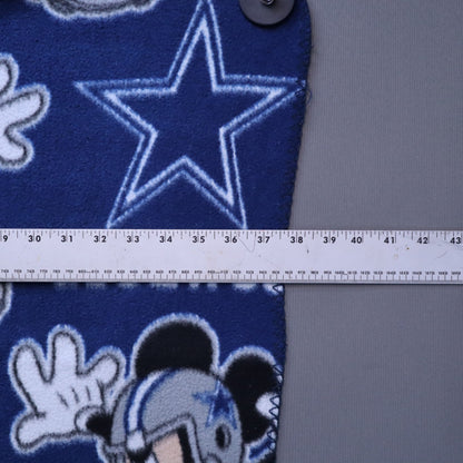 Vintage 2012 Disney Dallas Cowboys Mickey Mouse Fleece Throw Blanket 37x47 NFL