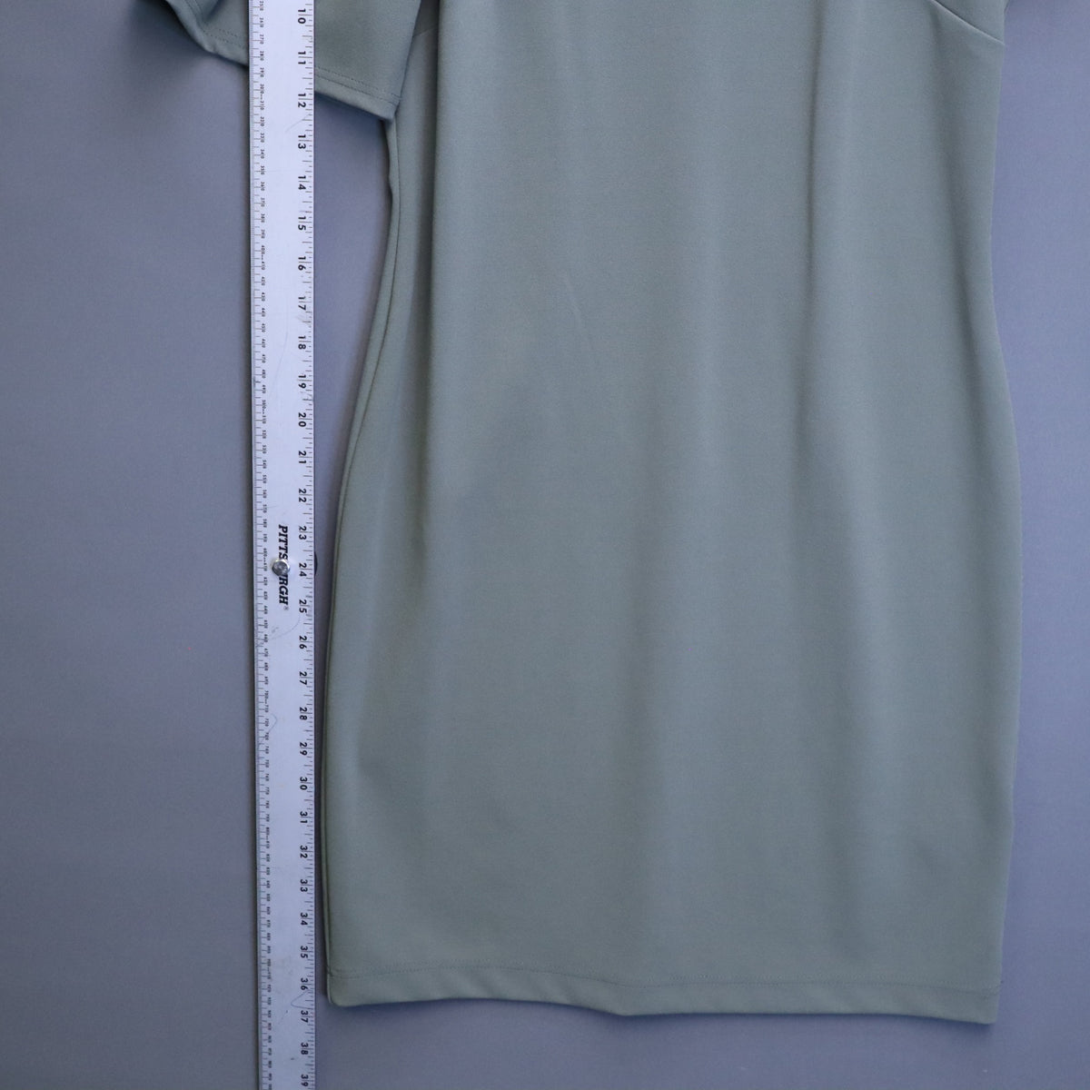 NWT Sharagano Sage Green Puff Sleeve Sheath Dress Womens Size 8 Workwear Modest