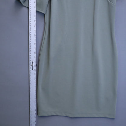NWT Sharagano Sage Green Puff Sleeve Sheath Dress Womens Size 8 Workwear Modest