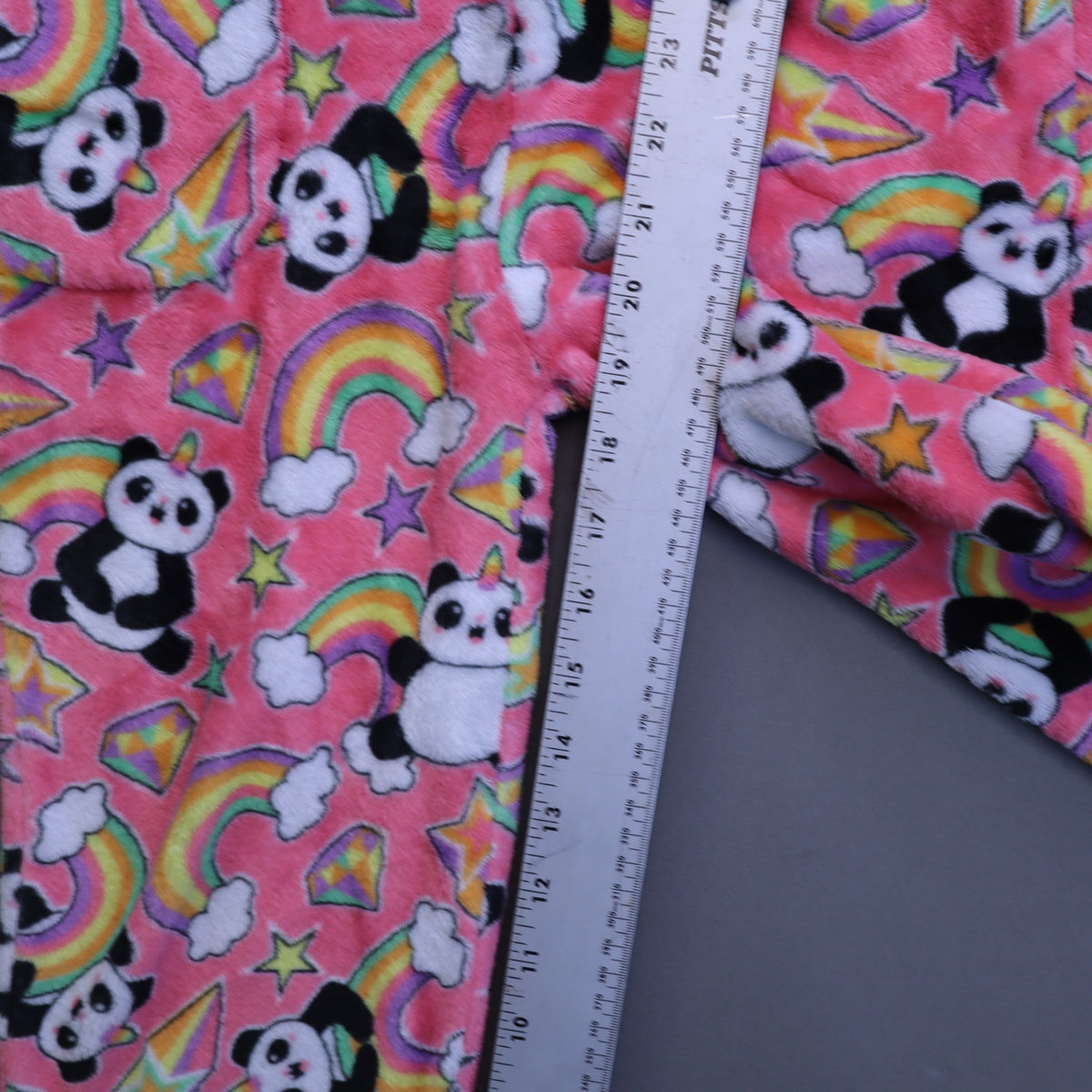 Candy Pink Girls Hooded Fleece Sleeper 6/6X Pandacorn Rainbow Union Suit Pajamas