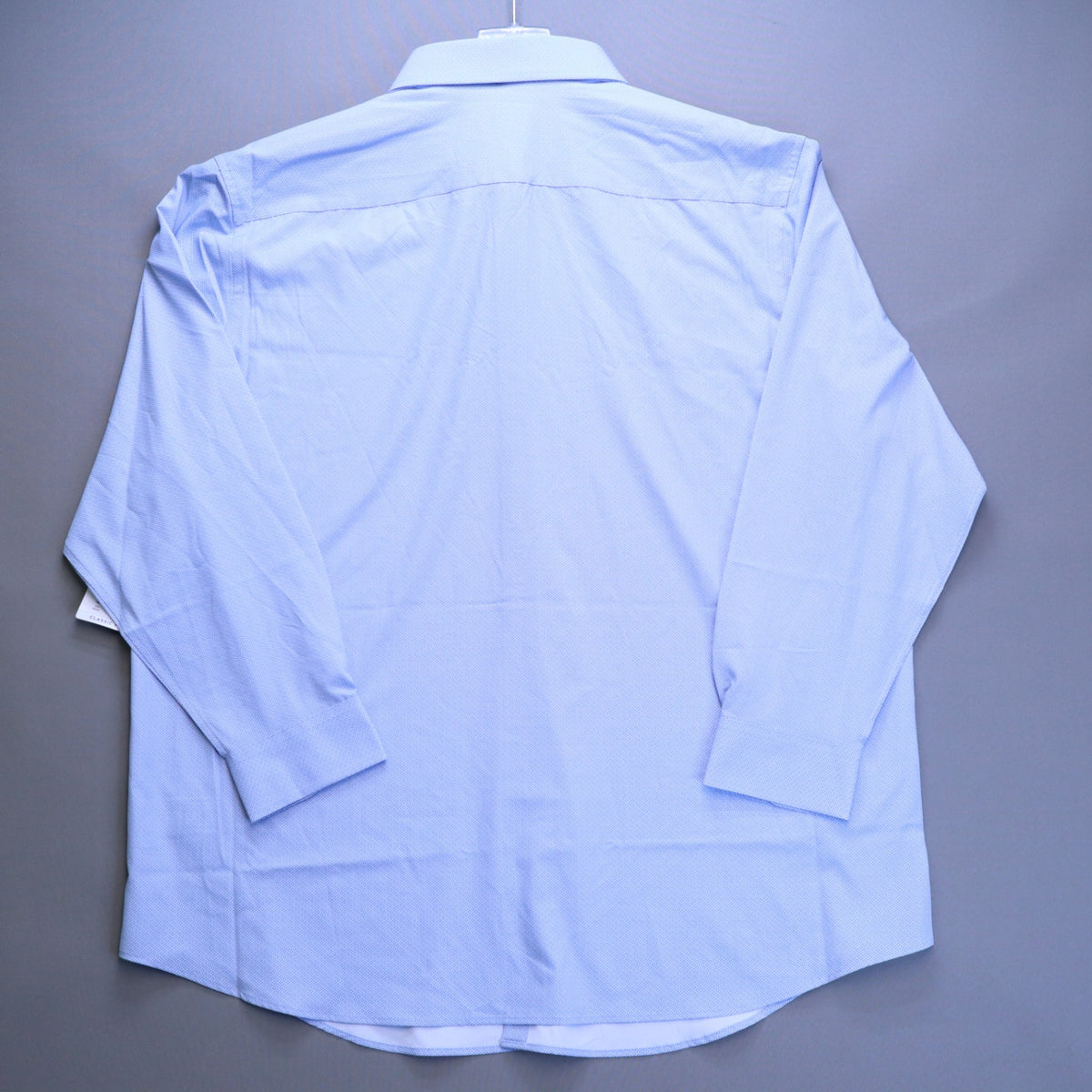 NWT Haggar Mens Dress Shirt 2XB 18.5 36/37 Classic Fit Blue Stretch Geometric