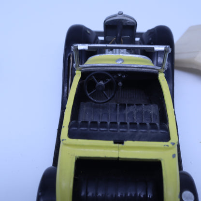 Vintage Hubley Metal Toy Car 1930 Packard Roadster Convertible Rumble Seat Yellow
