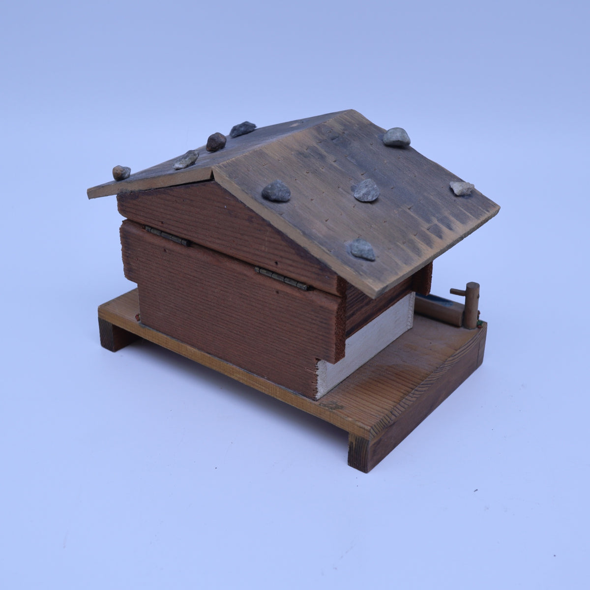 Home Vintage Swiss Alpine Chalet Wooden Music Box Polka Luxembourgeoise Trinket Box