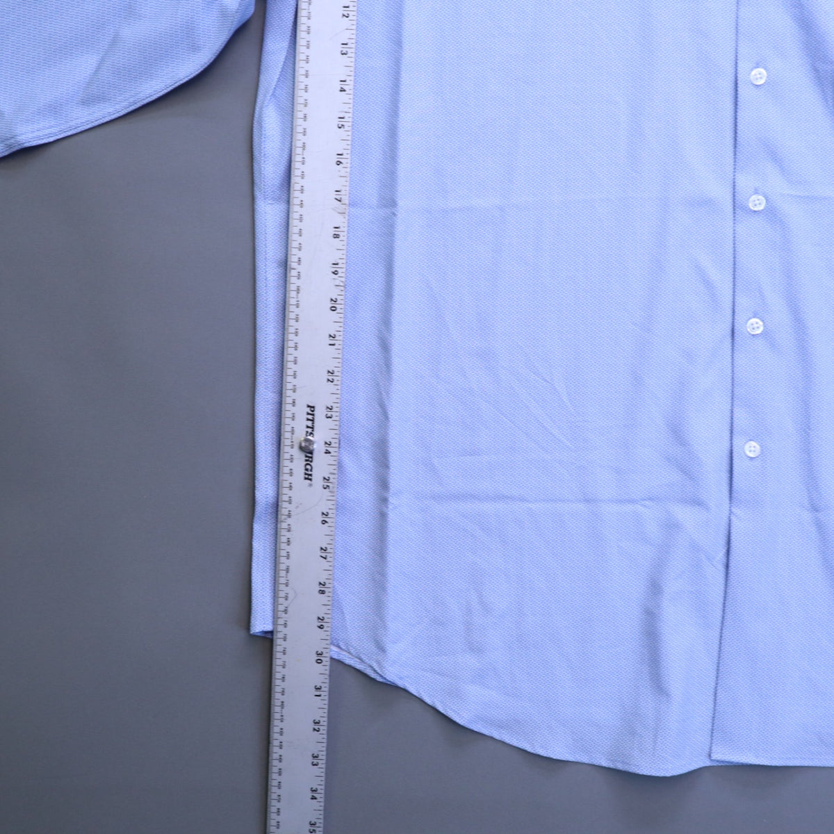 NWT Haggar Mens Dress Shirt 2XB 18.5 36/37 Classic Fit Blue Stretch Geometric