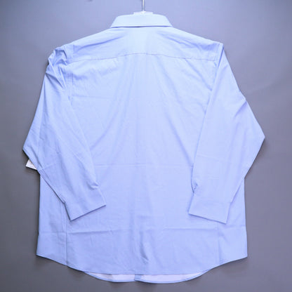 NWT Haggar Mens Dress Shirt 2XB 18.5 36/37 Classic Fit Blue Stretch Geometric