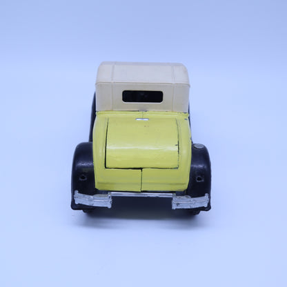 Vintage Hubley Metal Toy Car 1930 Packard Roadster Convertible Rumble Seat Yellow
