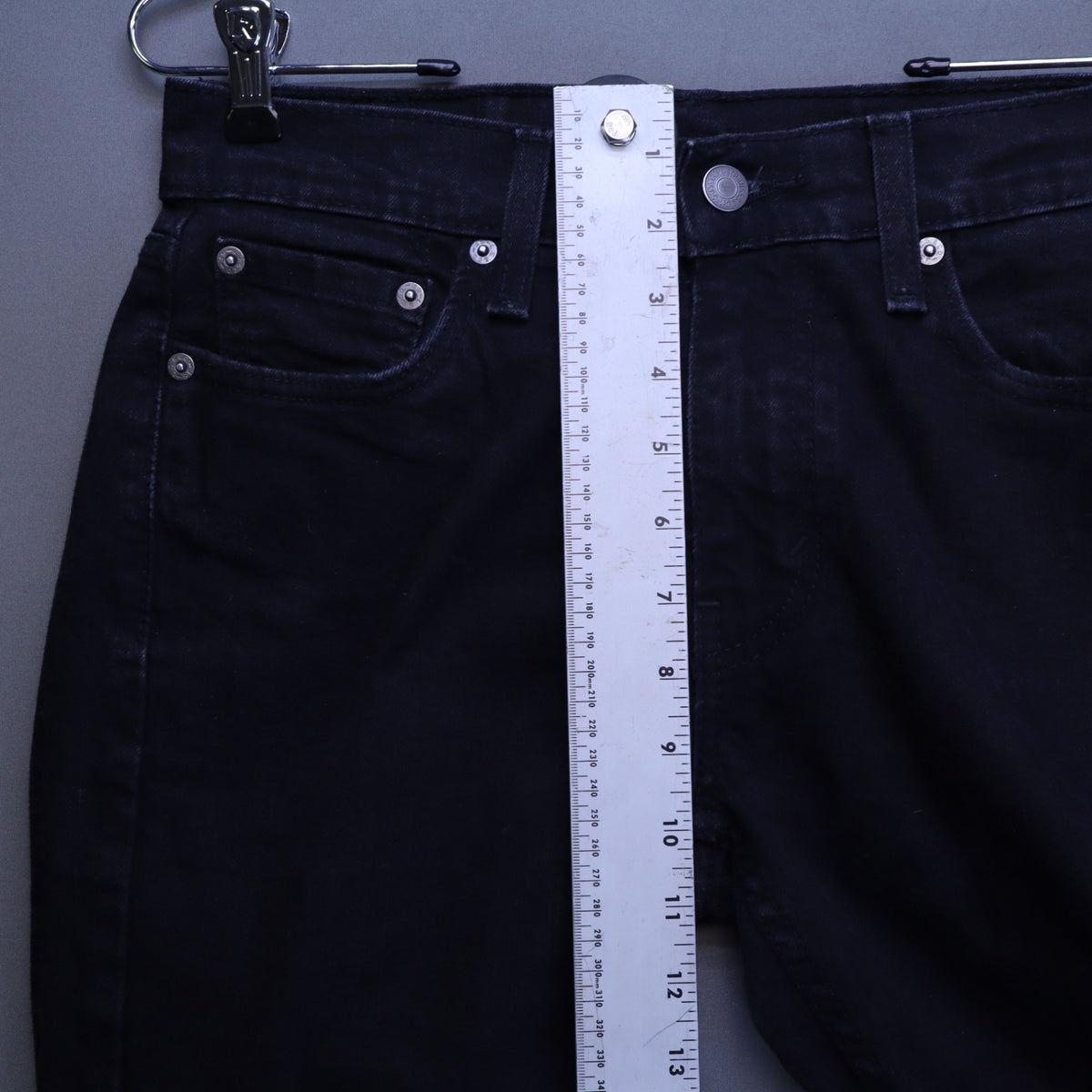 Levis 514 Straight Fit Jeans Mens W29 L32 Faded Black Denim Red Tab Pants