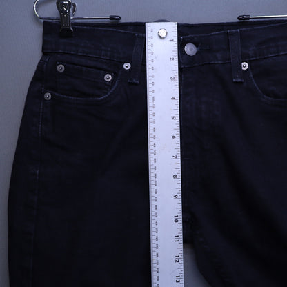 Levis 514 Straight Fit Jeans Mens W29 L32 Faded Black Denim Red Tab Pants