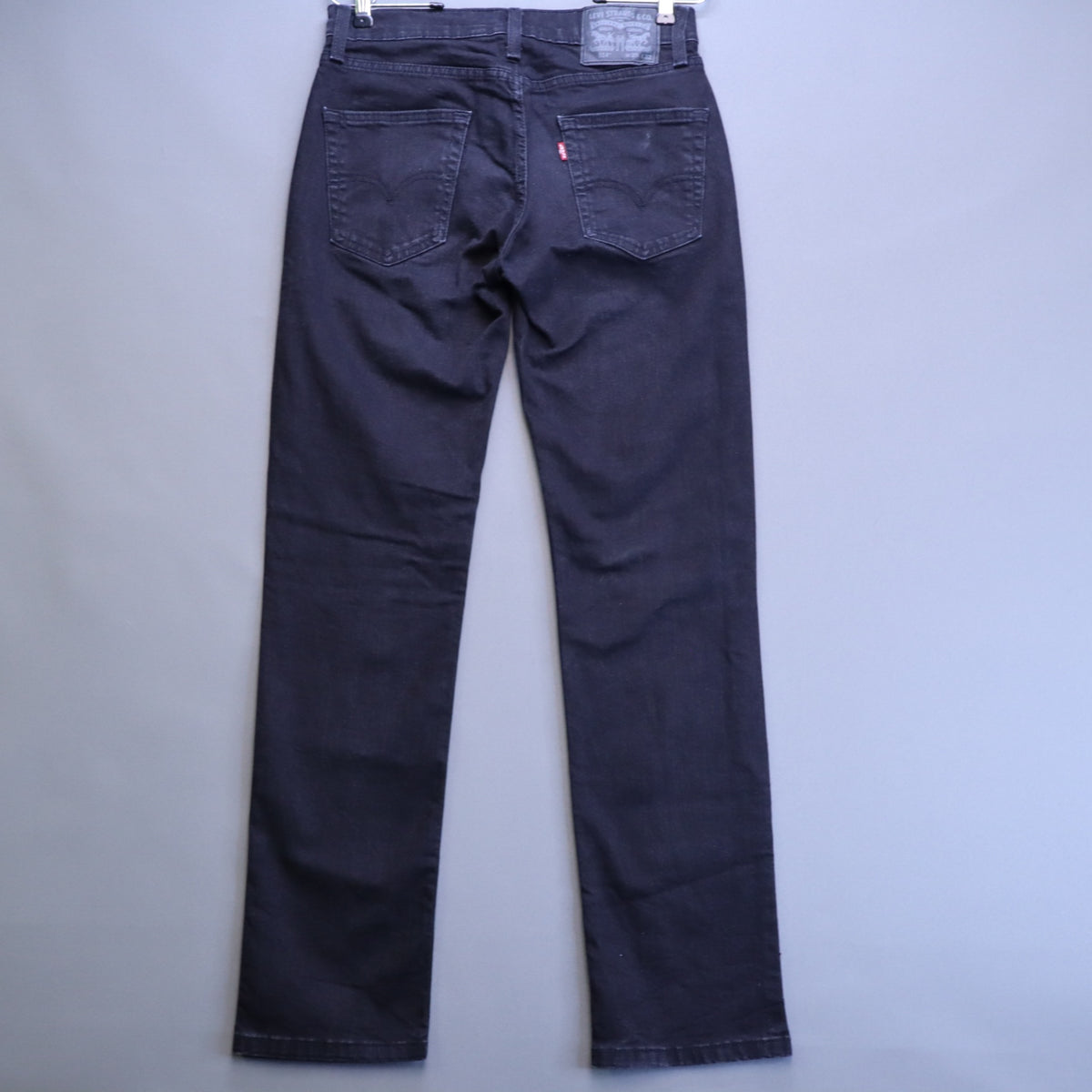 Levis 514 Straight Fit Jeans Mens W29 L32 Faded Black Denim Red Tab Pants