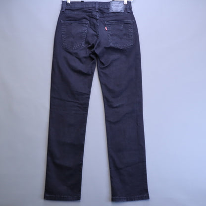 Levis 514 Straight Fit Jeans Mens W29 L32 Faded Black Denim Red Tab Pants
