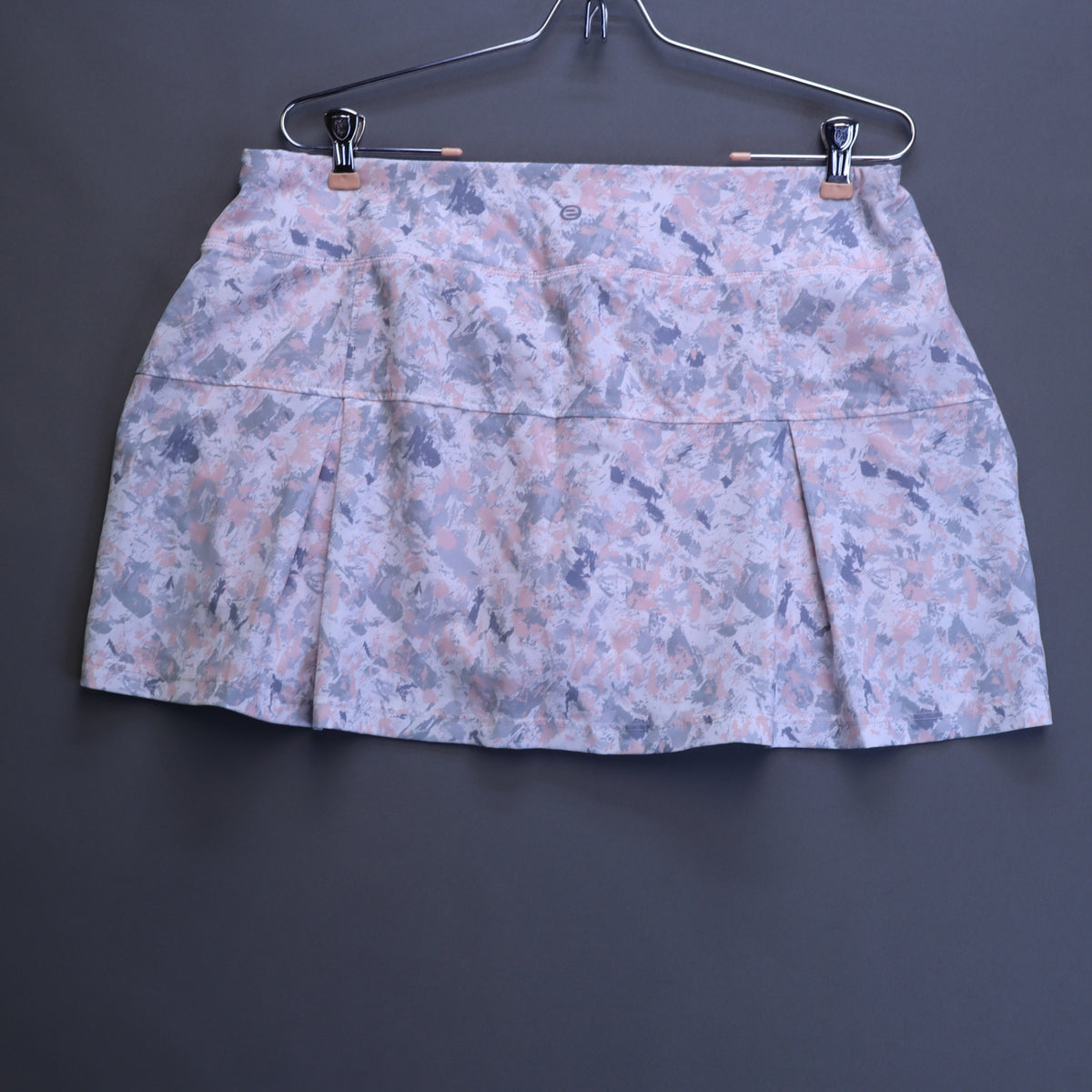 Etonic Tennis Skort Skirt Womens Large Pink Gray Camo Pleated Built-in Shorts