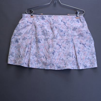 Etonic Tennis Skort Skirt Womens Large Pink Gray Camo Pleated Built-in Shorts