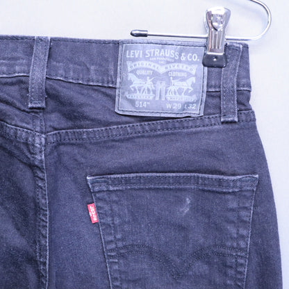 Levis 514 Straight Fit Jeans Mens W29 L32 Faded Black Denim Red Tab Pants