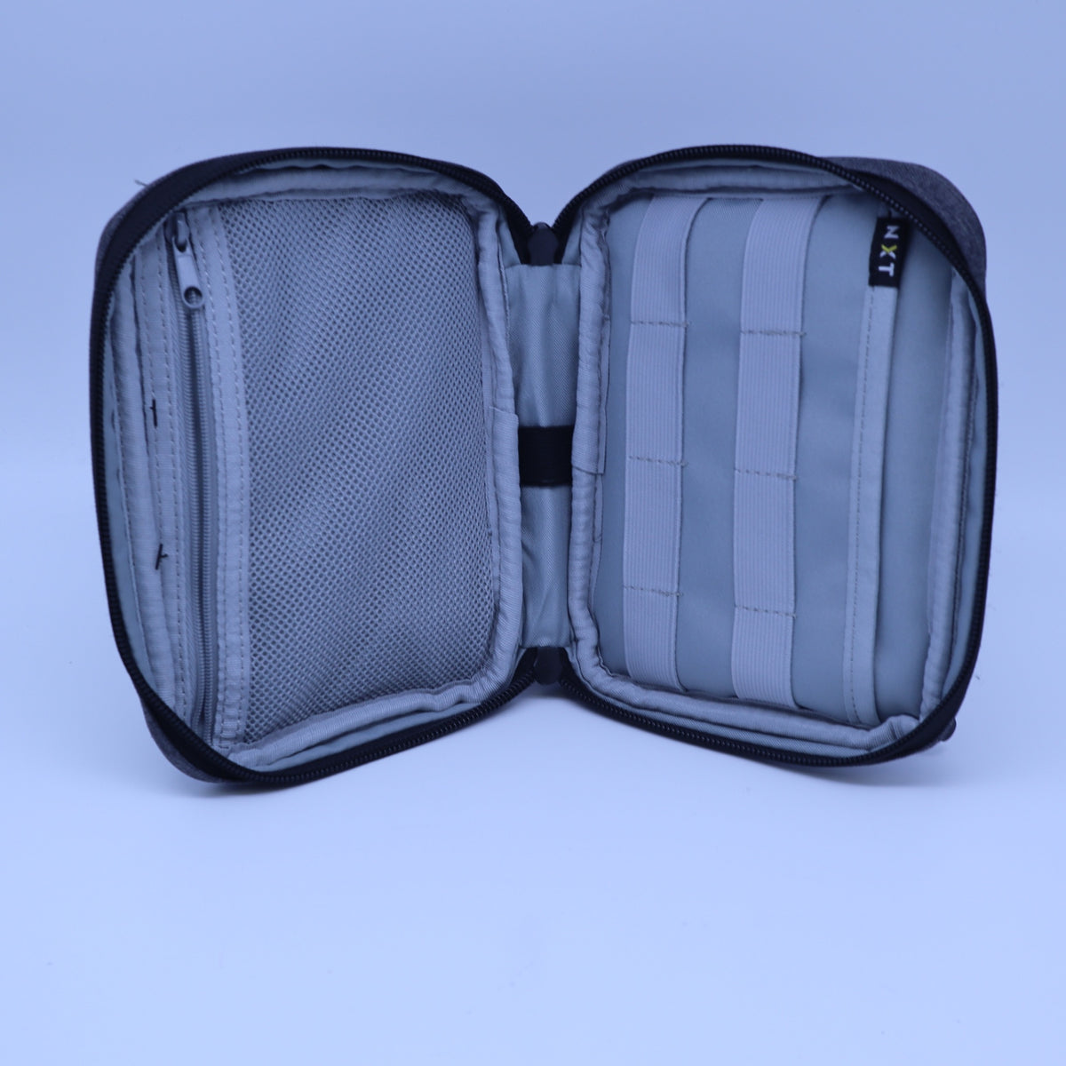 NXT Tech Travel Organizer Case Modular 2-Piece Cable Accessory Pouch Heather Gray