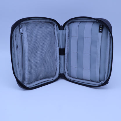 NXT Tech Travel Organizer Case Modular 2-Piece Cable Accessory Pouch Heather Gray