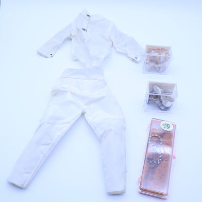 Vintage 1958 Uneeda Dollikin 19" Jointed Fashion Doll in Box Wardrobe Clothes Lot