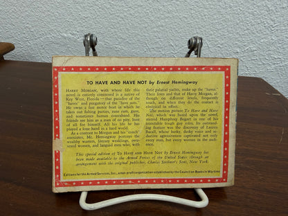 Ernest Hemingway "To Have and Have Not" Armed Forces Edition