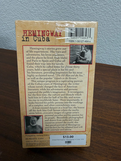 Ernest Hemingway "Hemingway in Cuba" VHS