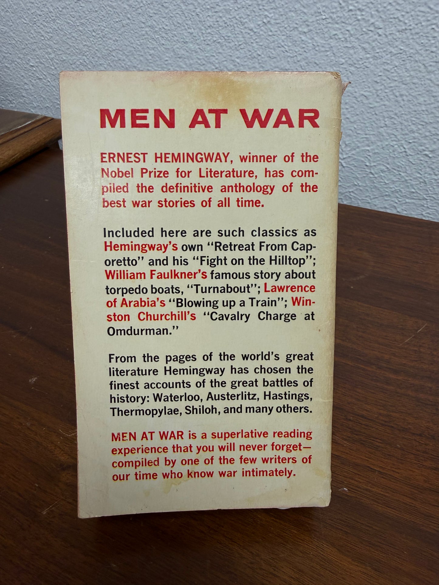 Ernest Hemingway "Men at War" 1960 Edition