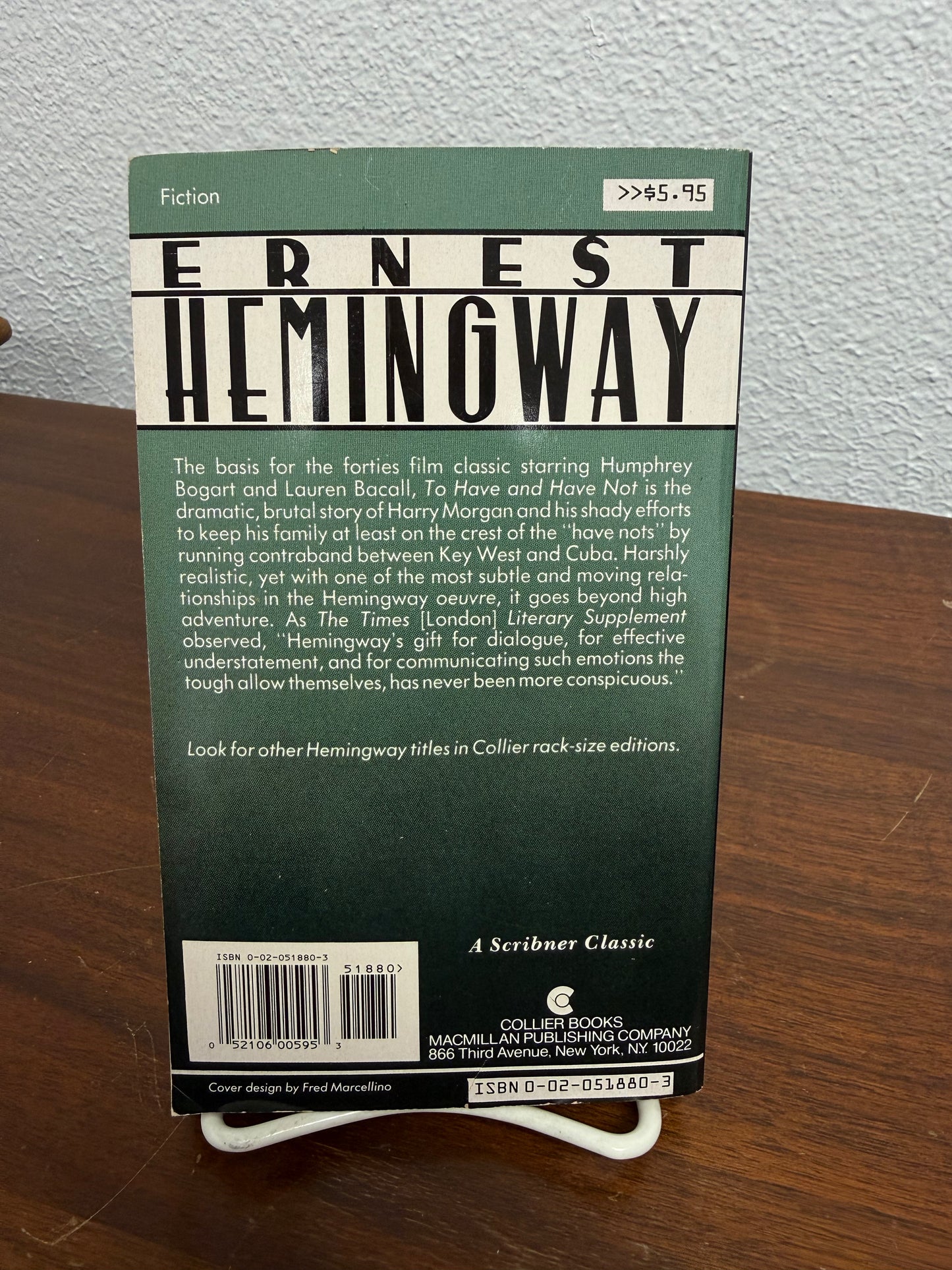 Ernest Hemingway "To Have and Have Not" 1987 Edition