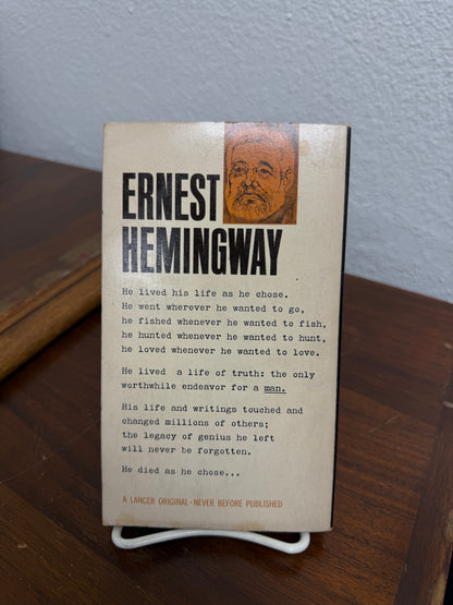 Ernest Hemingway "The Life and Death of A Man" 1961 Print