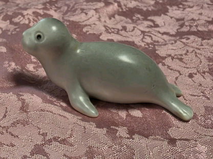Vintage OMC Otagiri Japan Grey Seal Figurine RARE